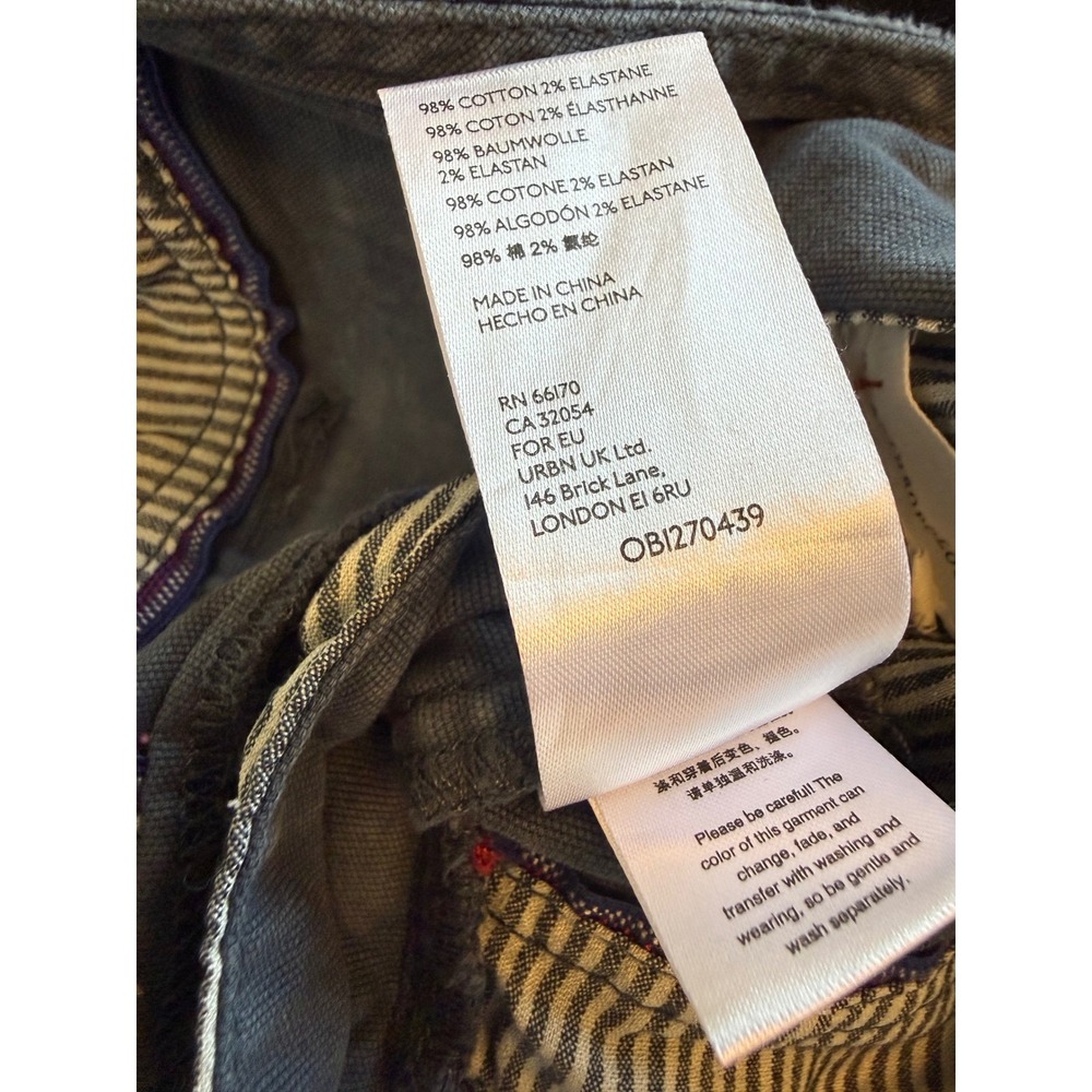 Anthropologie overalls Womens 27P Grey Tie Dye Utility twill quiet luxury Y2K - Picture 8 of 8